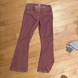 Light purple corduroy true religion jeans
